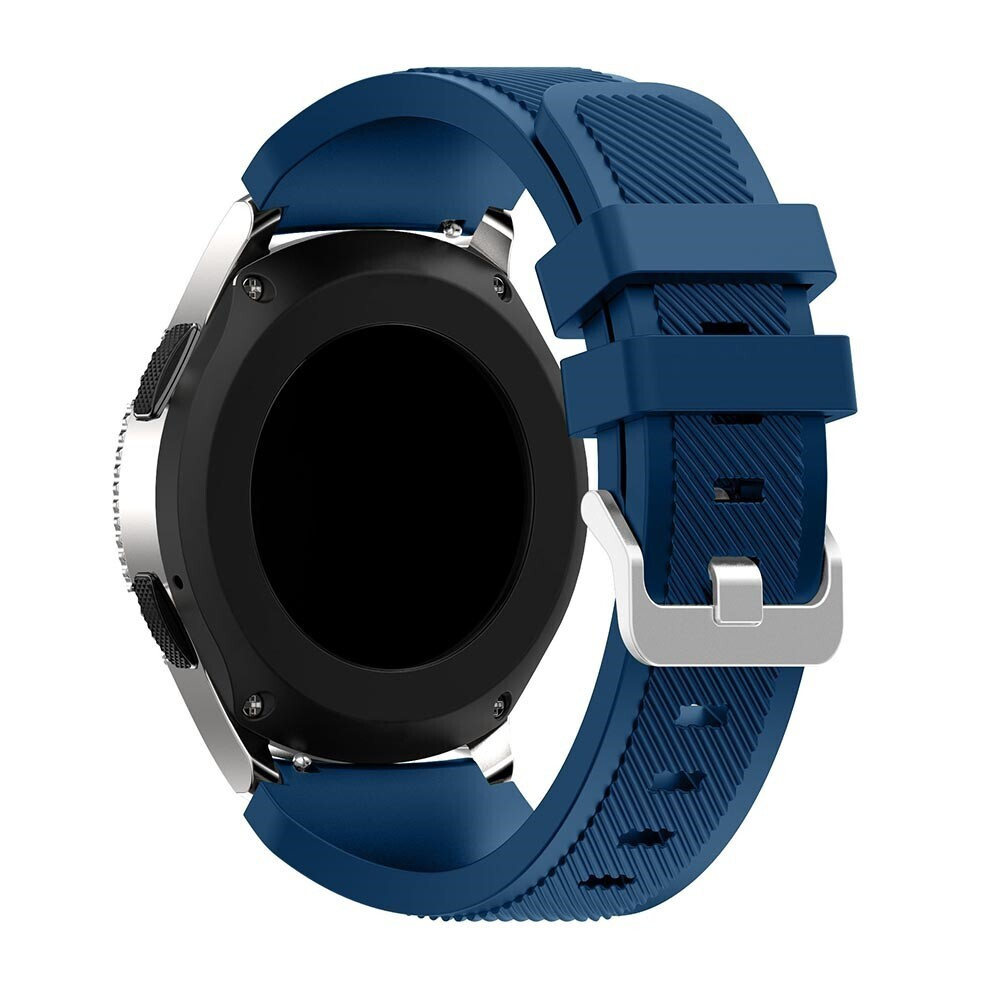 Силиконовый ремешок Twill Texture для часов Samsung Galaxy Watch 46 мм - синий  #1