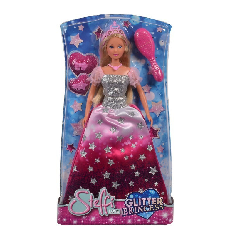 Кукла Simba Штеффи, в блестящем платье со звездочками и тиарой, 29 см 5733317  #1