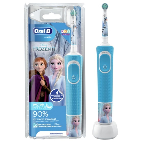 Детская электрическая зубная щетка Oral-B Vitality Kids Frozen D100 Холодное Сердце  #1