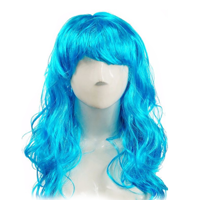 Карнавальный парик Мальвина, цвет голубой #1