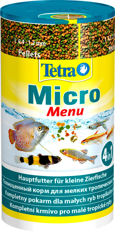 Комбинированные TETRA MICRO MENU корм для мелких тропических рыб (100 мл)  #1