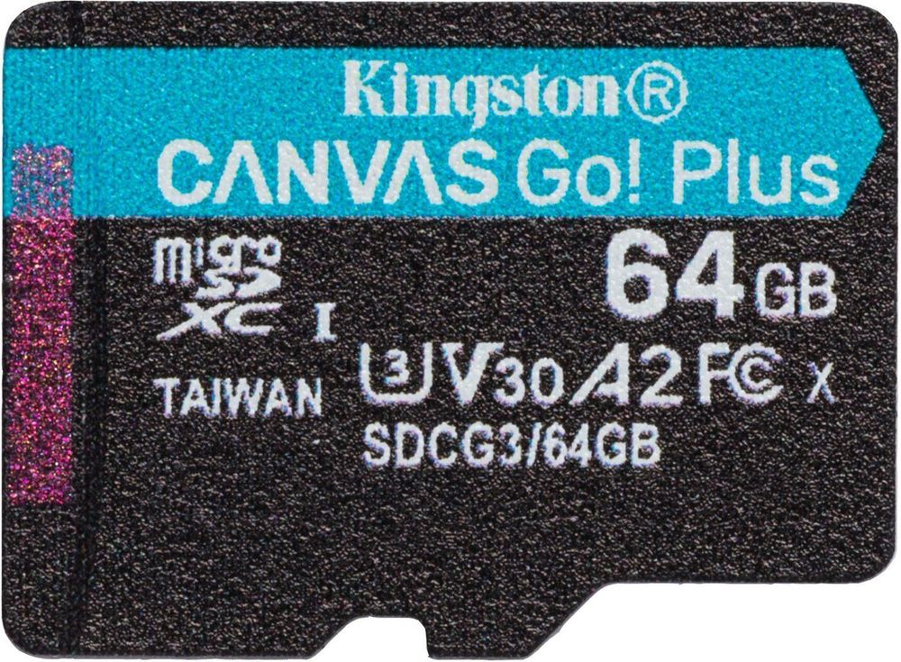 Флеш карта microSDXC 64Gb Class10 Kingston SDCG3/64GBSP Canvas Go! Plus w/o adapter #1