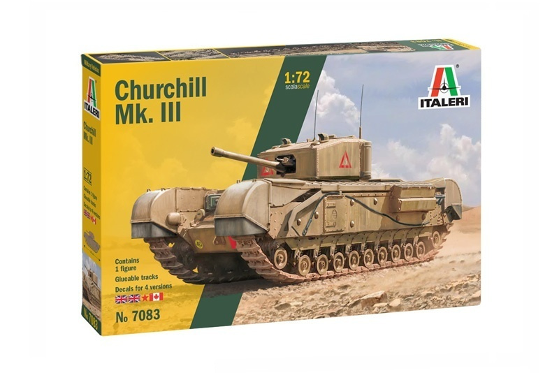 Сборная модель Italeri 7083ИТ Танк Churchill Mk  III Масштаб 1/72 #1