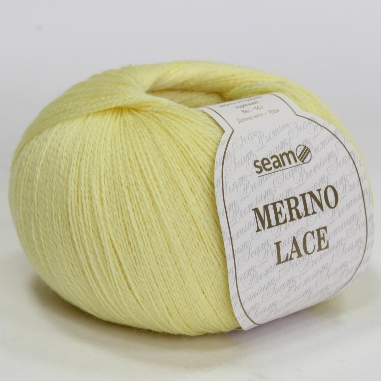 Пряжа Merino LACE цвет 22, 2шт*(700м/50г), 100% мериносовая шерсть #1