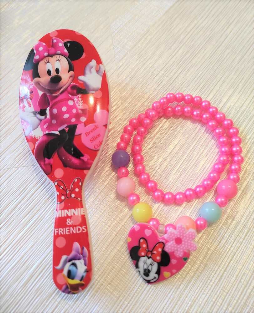 Детская расческа OK "Minnie Mouse в розовом платьице" #1