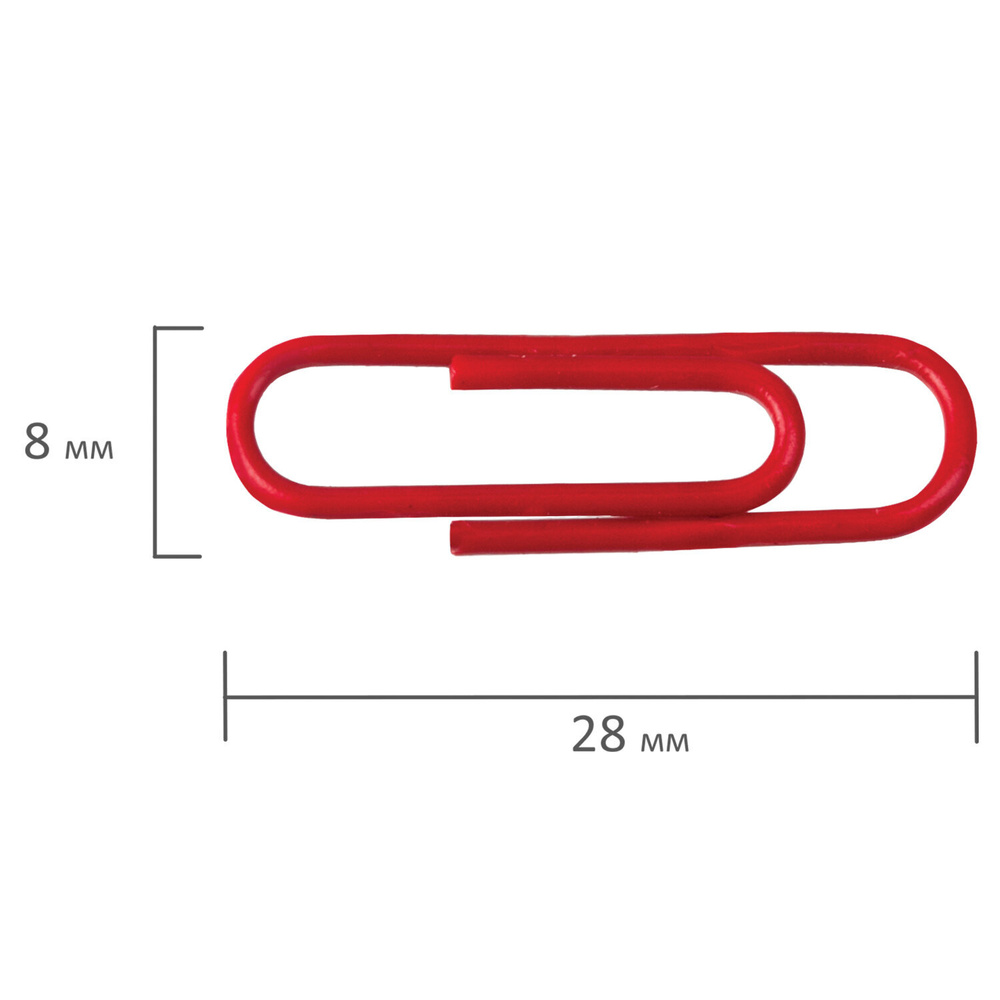 Скрепки ОФИСМАГ, 28 мм, цветные, 100 шт., в картонной коробке, Россия, 225210  #1