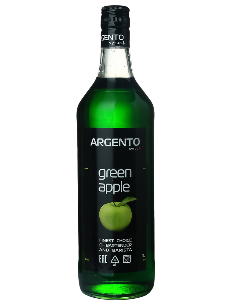 Сироп Argento Green Apple / Ардженто Яблоко для кофе и коктейлей 1 л  #1