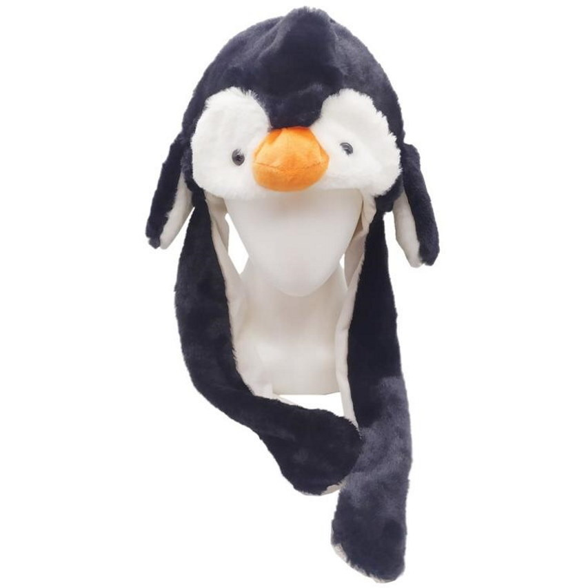 Шапка Пингвинчик с двигающимися ушками светящаяся JETOK #1