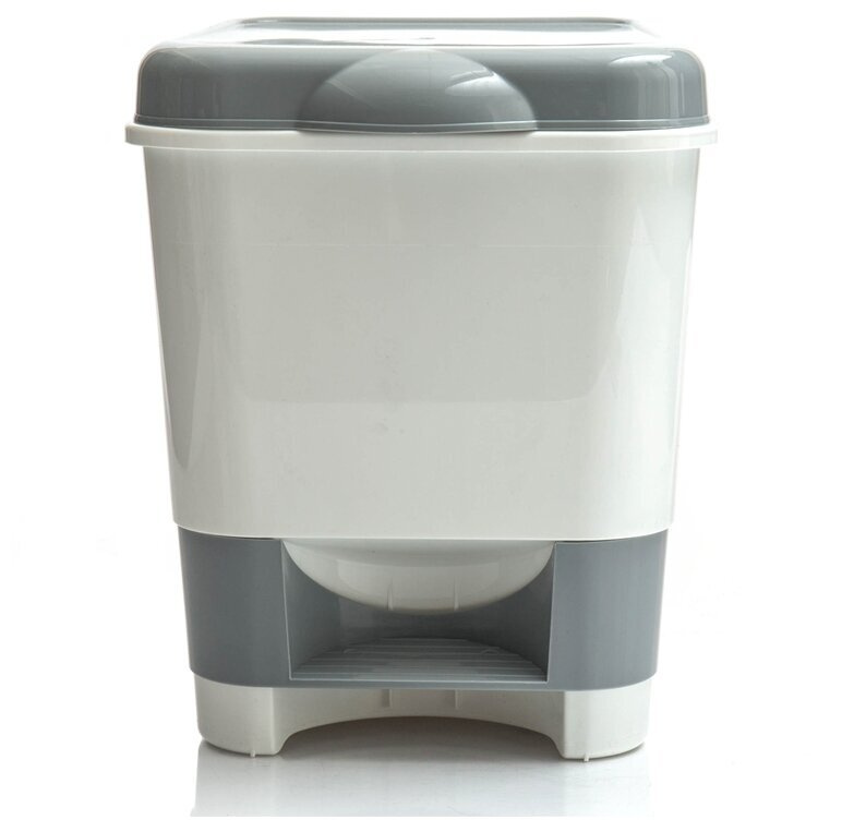 Контейнер для мусора педальный 8 л (серый) #1