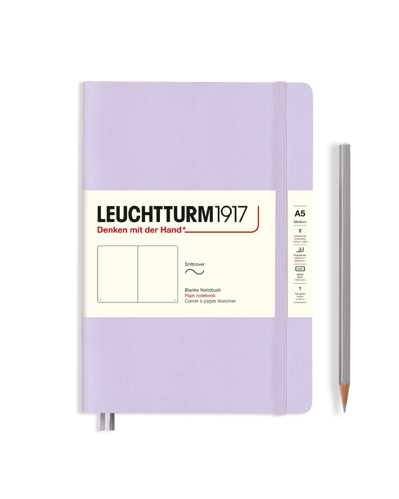 Блокнот Leuchtturm1917 Smooth Colours A5 (14.5x21см.), 80г/м2, 123 стр. (61 л.), без разметки, мягкая #1