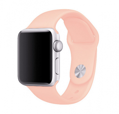 Ремешок для Apple Watch, силиконовый 38/40 мм / Ремешок для смарт часов (пудровый)  #1
