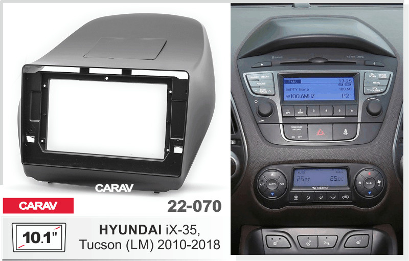 Переходная рамка 10.1 Android для HYUNDAI iX-35, Tucson LM 2010-2018 CARAV 22-070  #1