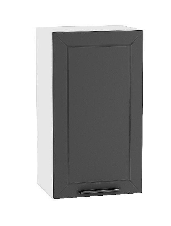 Шкаф кухонный навесной Полюс 40 см, МДФ Soft-touch темно-серый  #1