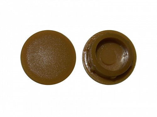 Пластиковая заглушка под отверстие диаметром 8 мм, цвет орех, с диаметром шляпки 10 мм (30шт)  #1