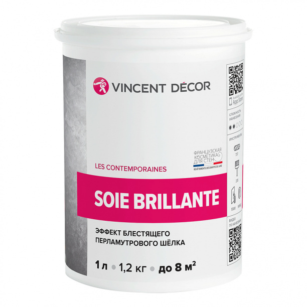 Покрытие декоративное Vincent Decor Soie Brillante 1 л #1