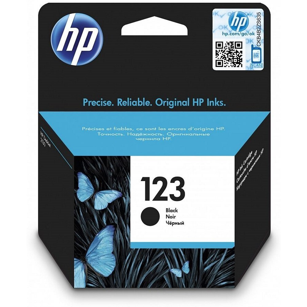 Картридж для струйного принтера HP 123 (F6V17AE) черный #1