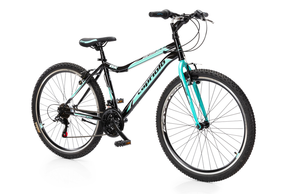 Велосипед CAPRIOLO MTB DIAVOLO DX 600 (3 X 6), рама сталь 17'', колёса 26'' (чёрный - бирюзовый)  #1
