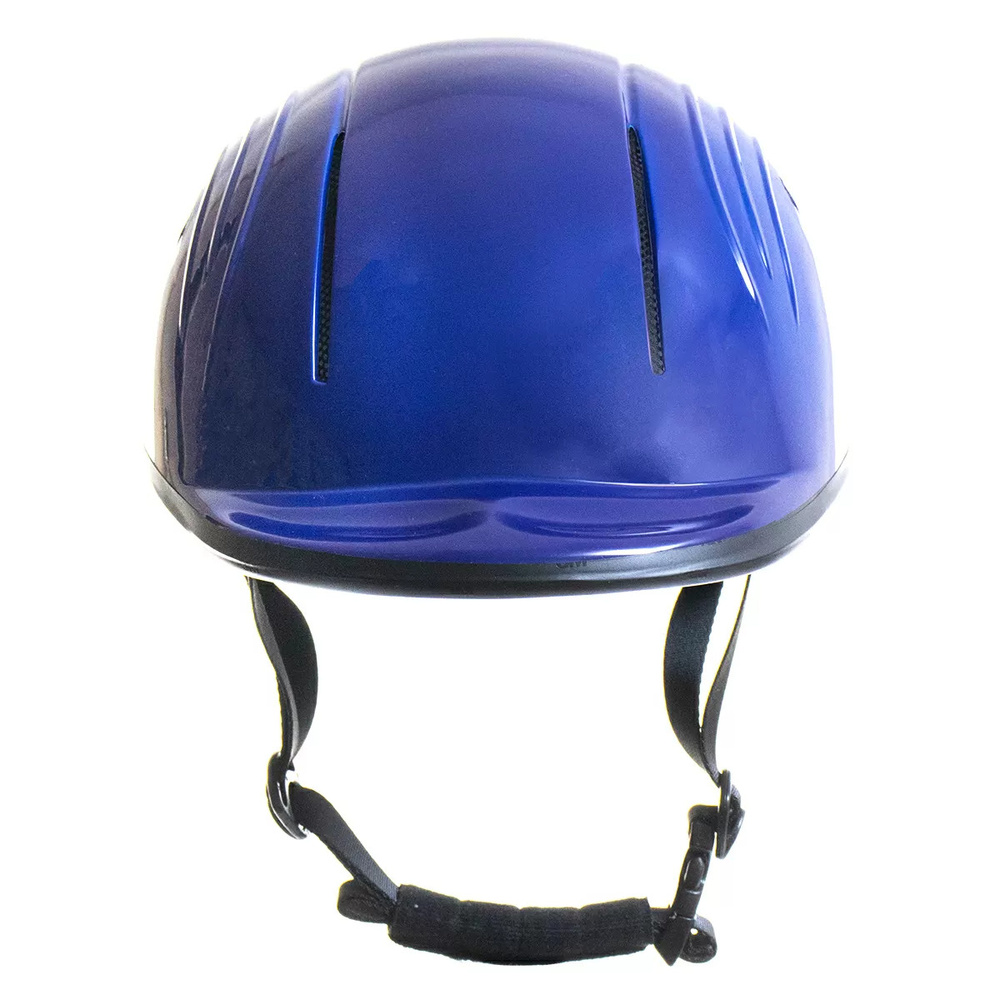 Шлем пластиковый с регулировкой "EQUIMAN" для верховой езды (59-61, синий/матовый)  #1
