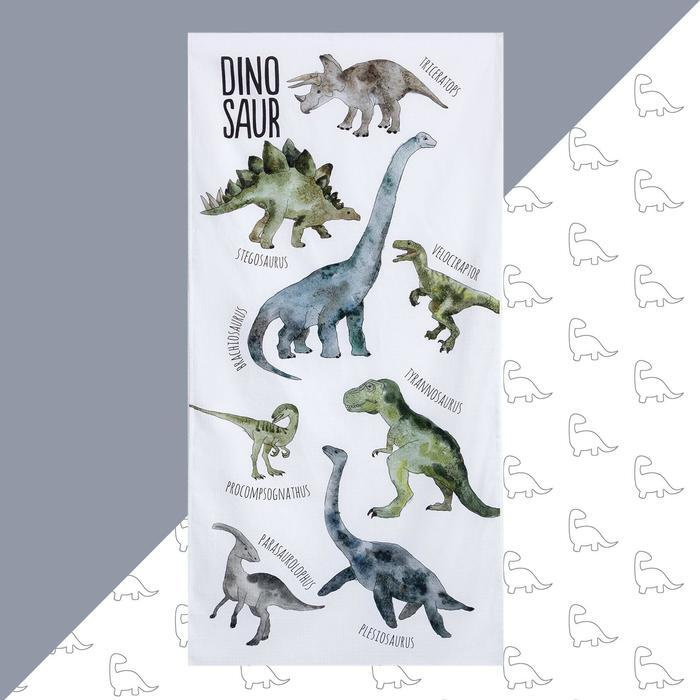 Полотенце Этель Dinosaur, 70х140 см, 100% хлопок 160гр/м2 #1