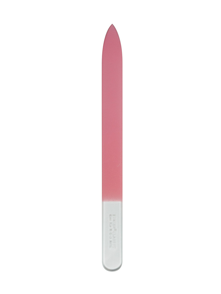 Zinger/ Пилка стеклянная (FG-02-14-P) 2-сторонняя (140 мм), розовая/ Пилочка для ногтей/ Для натуральных #1