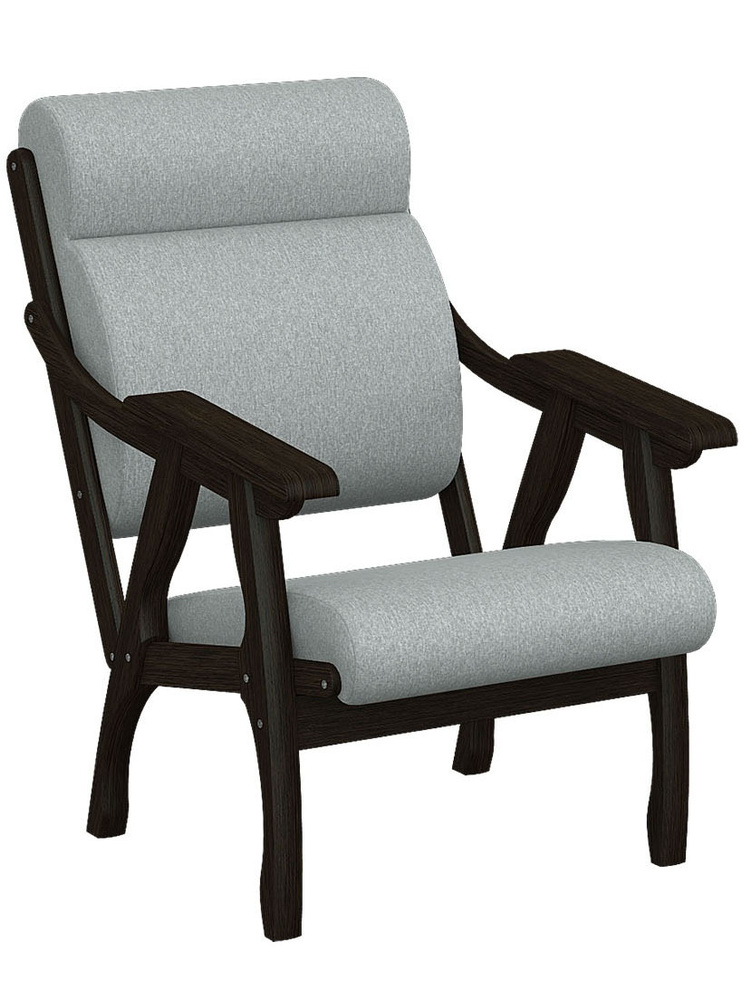 Кресло Мебелик Вега 10 ткань серый, каркас венге #1