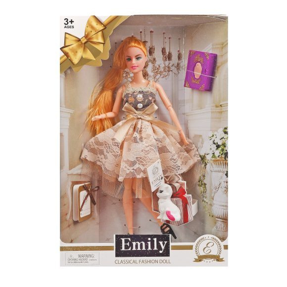 Кукла шарнирная Наша Игрушка Эмили 29 см, аксессуары, 2 предмета (QJ067C)  #1