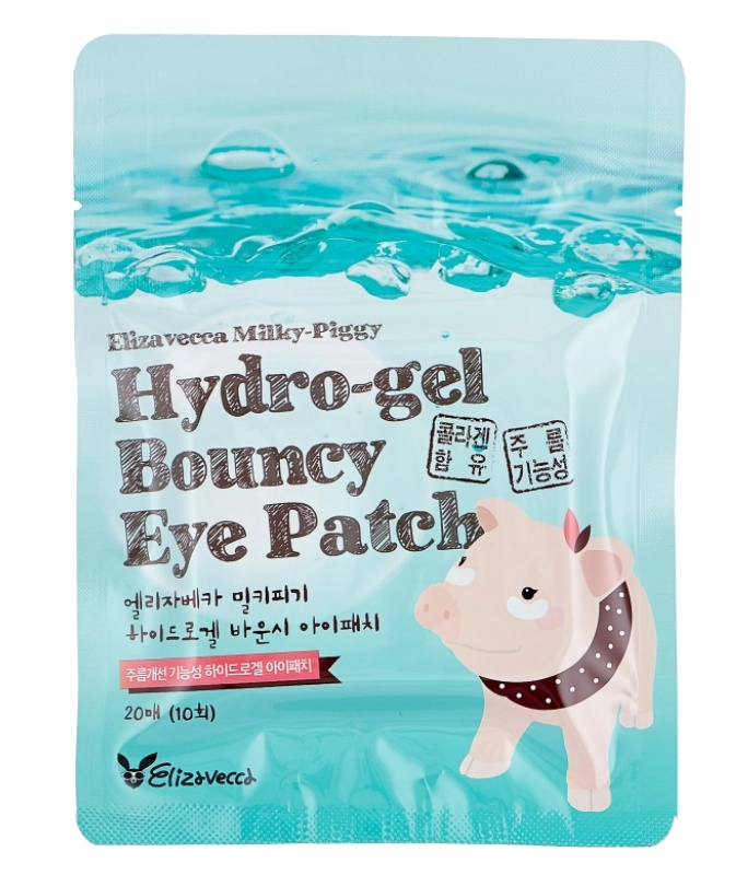 Elizavecca Патчи для глаз Набор с жемчугом и гиалуронкой Hydro-gel bouncy eye patch, 20шт  #1