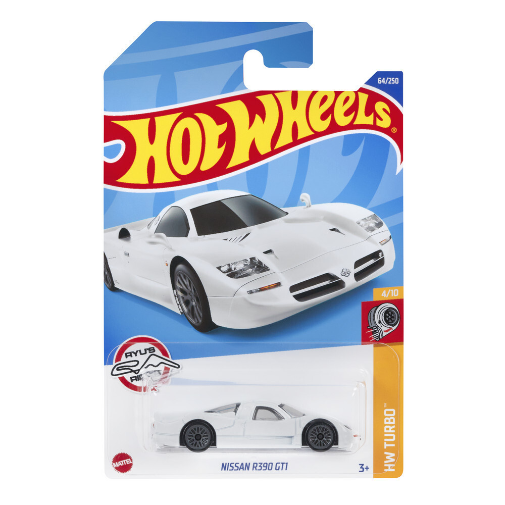 HCT77 Машинка металлическая игрушка Hot Wheels коллекционная модель NISSAN R390 GTI белый/черный  #1