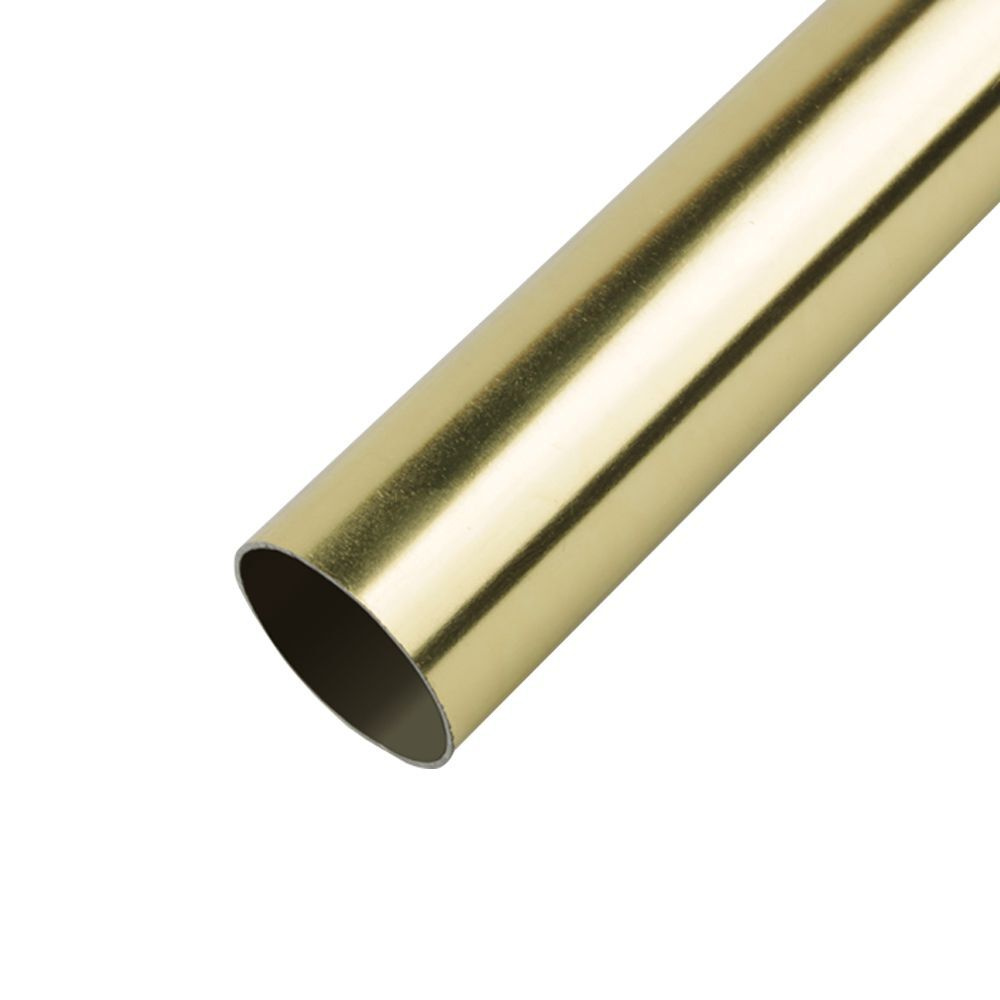Труба для карниза OLEXDECO "Гладкая" 25 мм, 320 см составной (2х160 см), Золото  #1