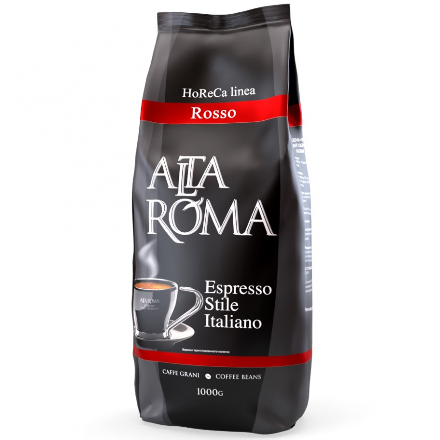 Кофе в зернах AltaRoma Rosso, арабика/робуста, 1 кг #1