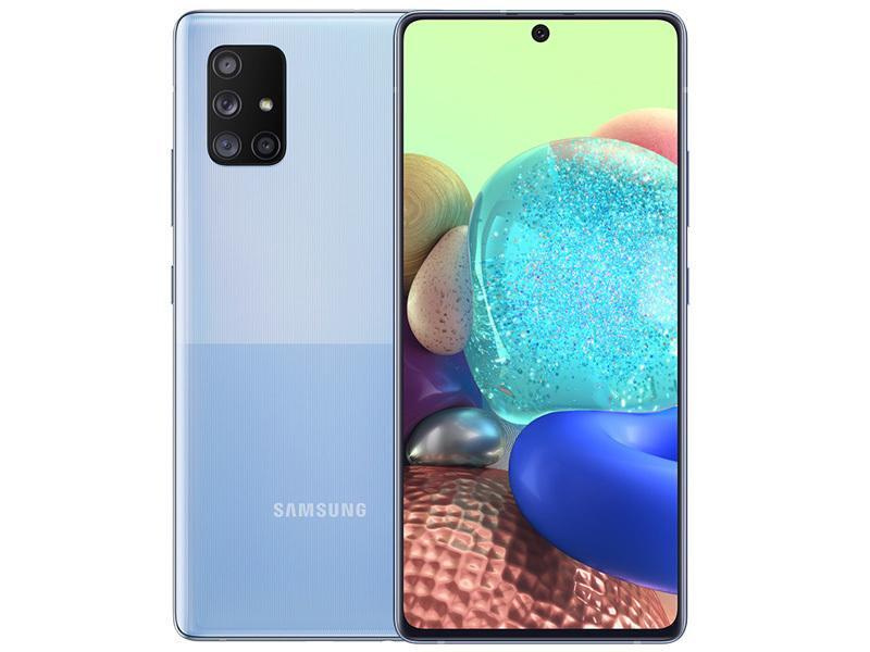 Samsung Смартфон Samsung Galaxy A71 A715F 4G 6/128 ГБ, голубой, светло-синий  #1