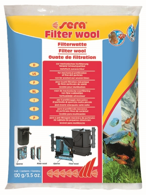 Sera фильтрующая вата FILTER WOOL, 100 г #1