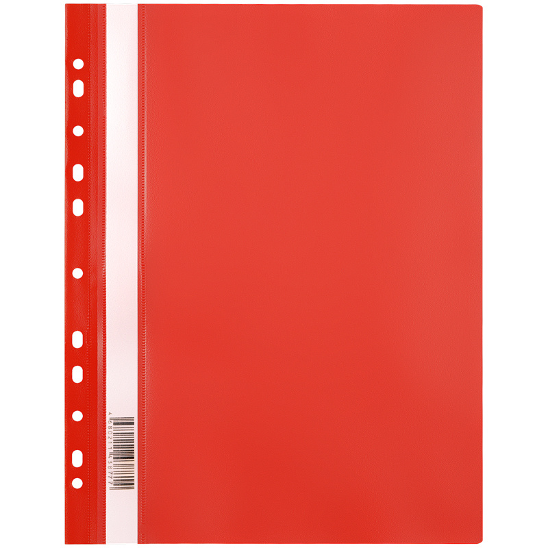 Папка-скоросшиватель пластик. перф. OfficeSpace, А4, 120мкм, красная с прозр. верхом, 20 шт  #1