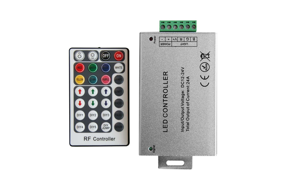 Rgb-контроллер для светодиодной ленты lp-rf28b-12a (5/12/24V, 60/144/288W, RF-ДУ, 28 кнопок)  #1