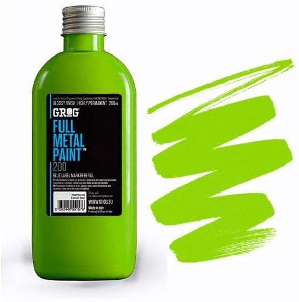 Заправка для маркеров и сквизеров Grog Paint FMP зеленые лазерные Laser Green 200 мл  #1