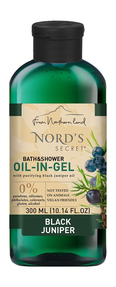 Тонизирующий гель для душа с ароматом черного можжевельника Nord's Secret Invigorating Bath & Shower #1