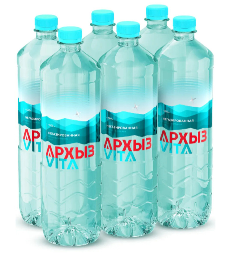 Вода Архыз Vita / Вита минеральная, негазированная. 1,5л х 6шт/уп, ПЭТ ...