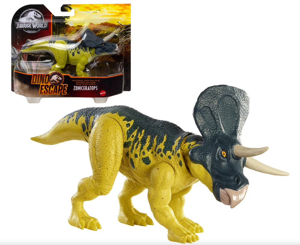 Фигурка динозавра ЗУНИЦЕРАТОПС Дикая стая Jurassic World Zuniceratops Dino Escape Wild Pack GWD00  #1