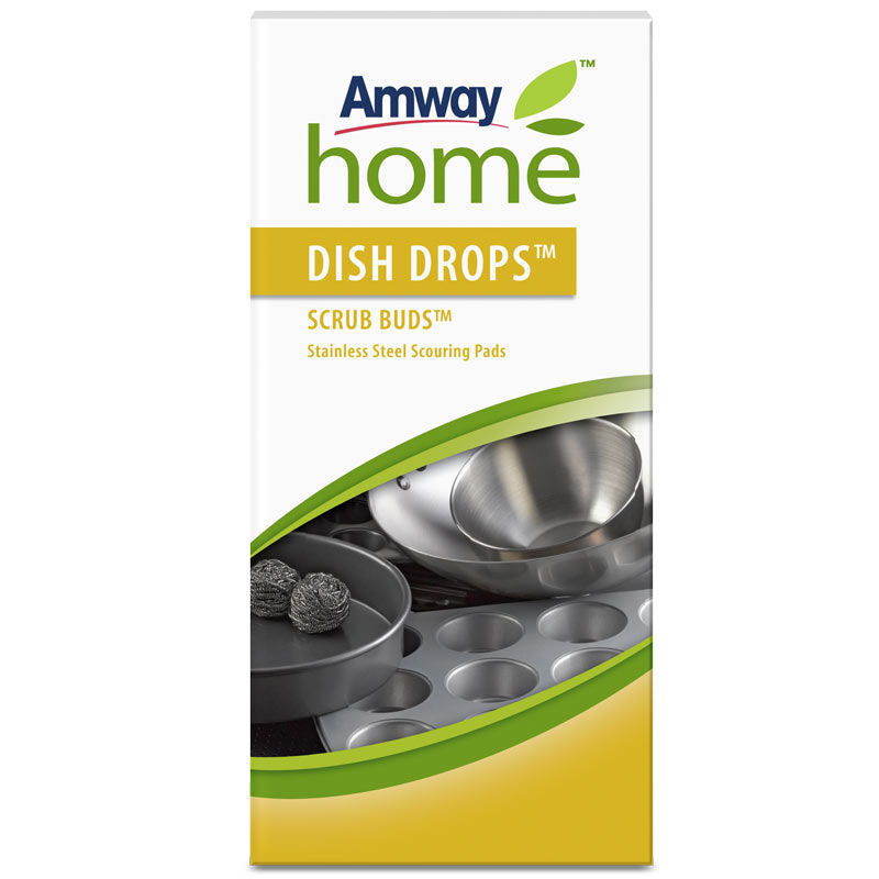 Amway DISH DROPS SCRUB BUDS Металлические губки для посуды, уп. 4 шт #1