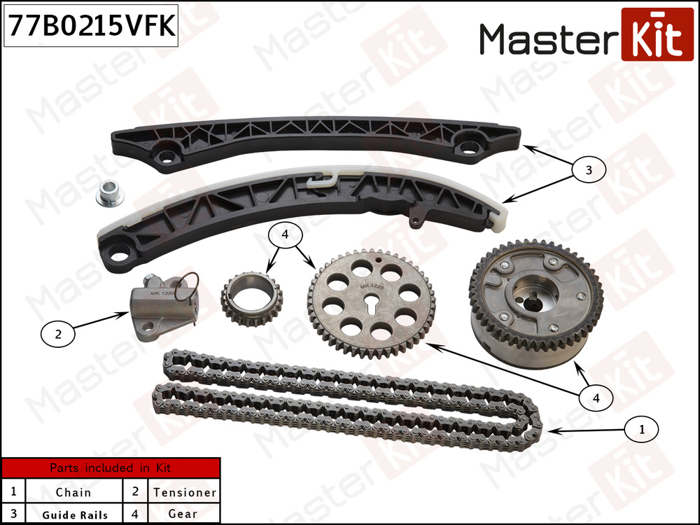 MasterKit Цепь ГРМ, арт. 77B0215VFK #1