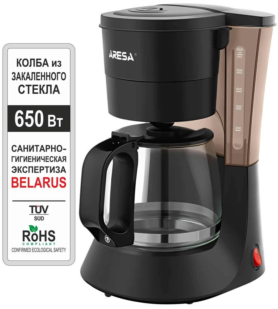 Кофеварка капельная ARESA AR-1603, 650Вт,черный #1