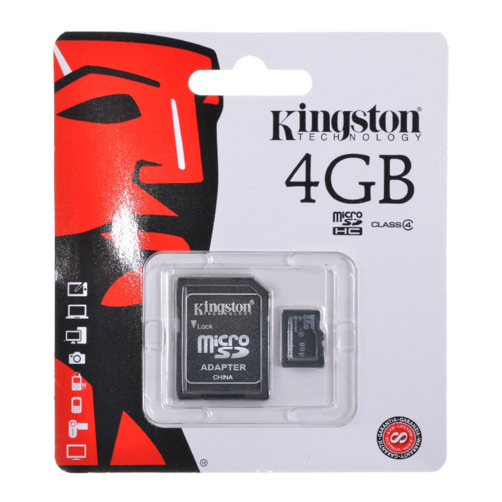 Карта памяти Micro SD 4 Гб / Карта памяти с переходником / micro SD card + adapter  #1