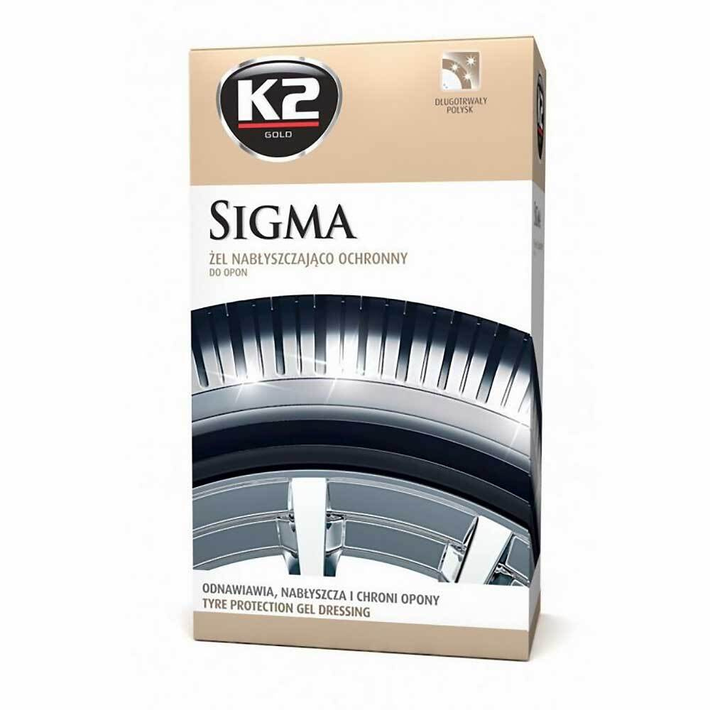 K2 GOLD Гель для полировки и защиты резиновых шин SIGMA 500ml (+губка)  #1