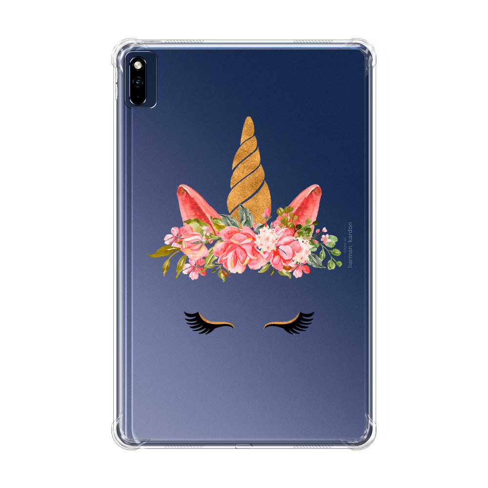 Противоударный силиконовый чехол для планшета HUAWEI MatePad 10.4 Flower Unicorn  #1