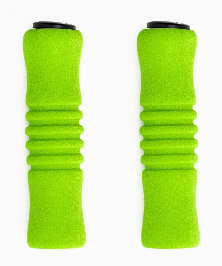 Грипсы (ручки руля) для велосипеда и самоката пенополиуретановые, длина 125мм, зеленые H-G 22 green  #1
