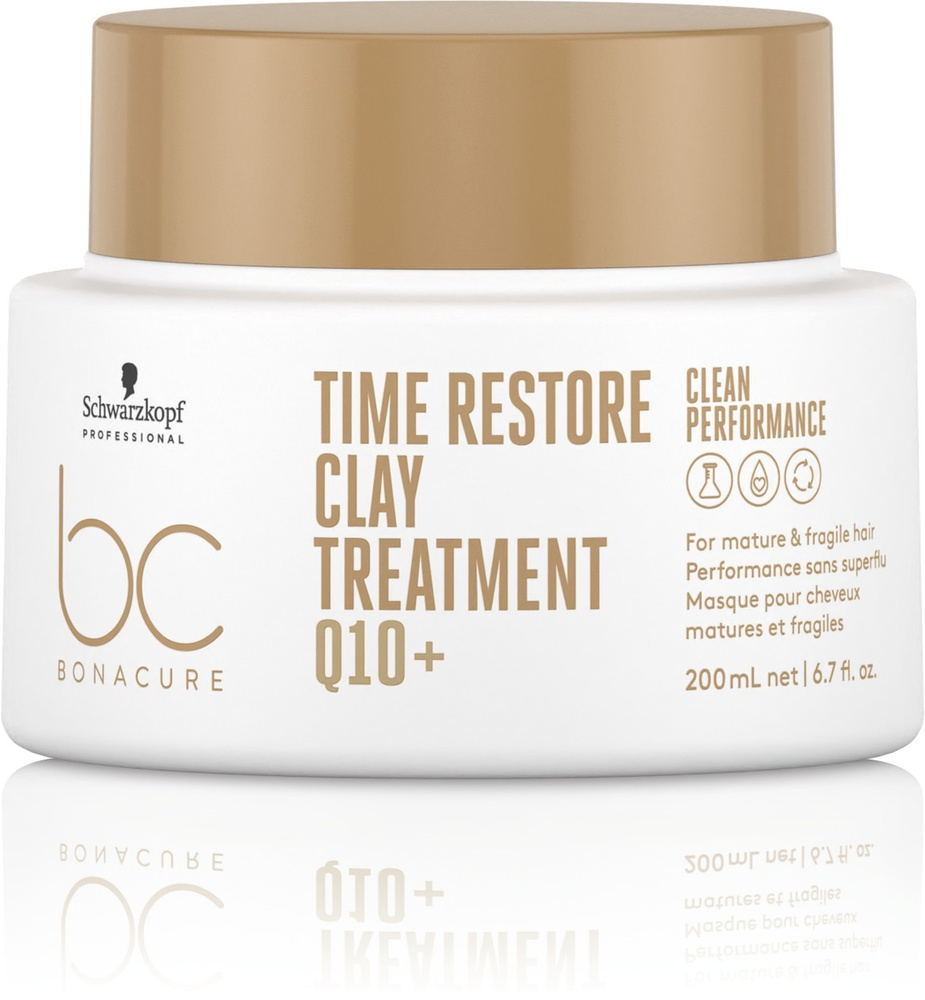 SCHWARZKOPF PROFESSIONAL Маска-глина BONACURE TIME RESTOR Q10+ для зрелых и длинных волос, восстанавливает, #1