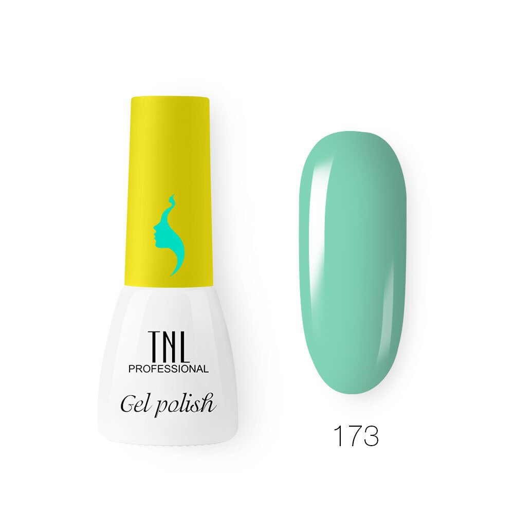 TNL Гель лак для ногтей бирюзовый светло зеленый 8 Чувств Mini №173 (3,5 мл.)  #1