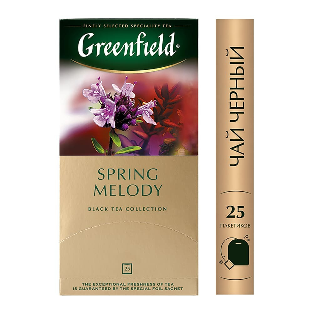 Чай черный GREENFIELD Spring Melody, 25пак, 6 шт. #1