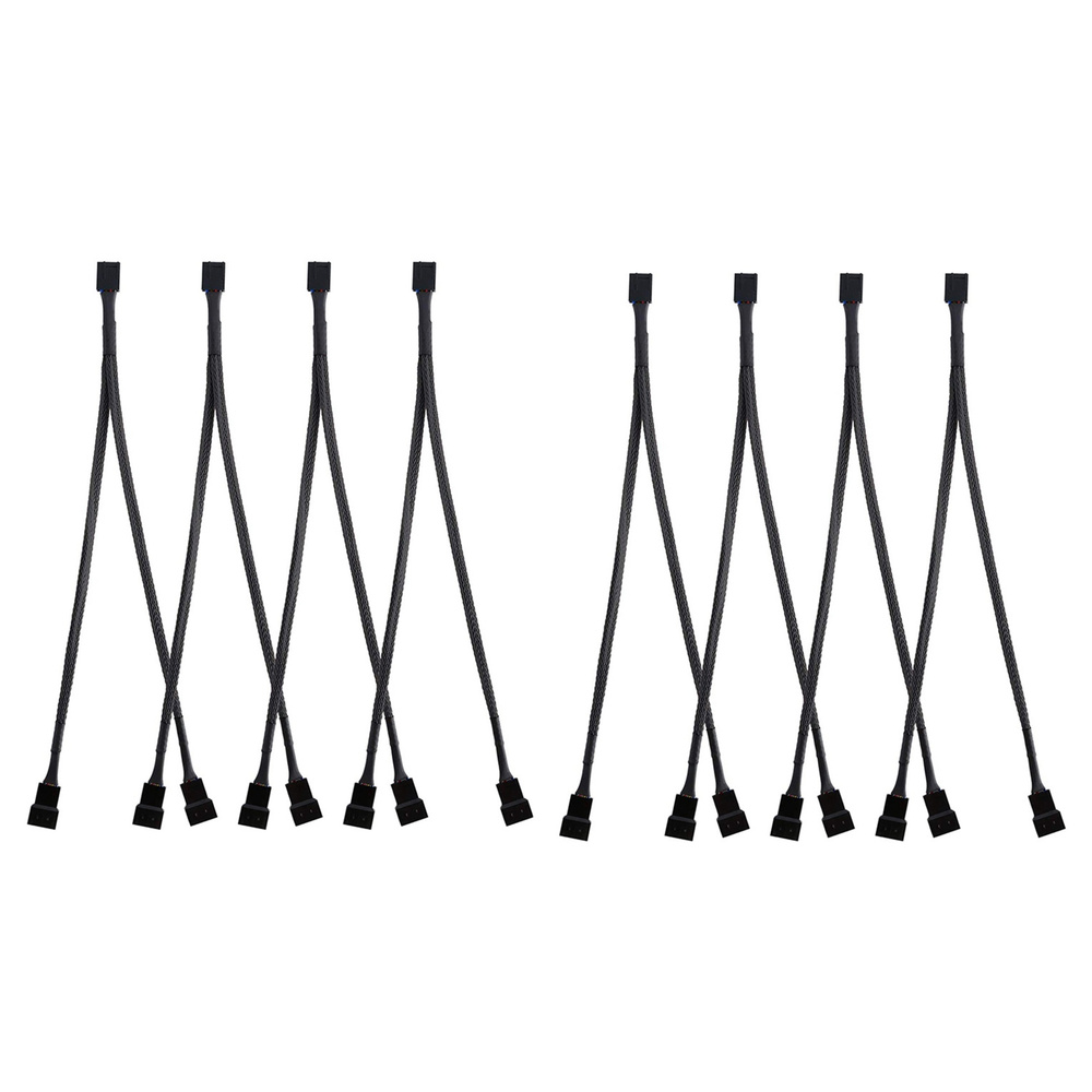 8 шт., разветвитель вентилятора ШИМ, Y-разветвитель, кабель питания ...