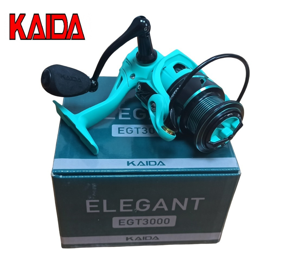 Катушка безынерционная Elegant 3000 KAIDA , 7+1 подшипник, ручка "прямой привод  #1